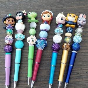 Handmade Decorative Character Bead Pens - Multi Color